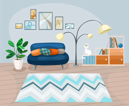 living room illustrationのイラスト素材