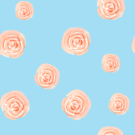 watercolor, seamless, background, pattern, rose, roses, floral, pink, illustration, cute, flower, vintage, romantic, decoration, spring, wallpaper, plant, blossom, abstract, paper, beautiful, design, nature, vector, textile, art, flowers, summer, hand, teの写真素材