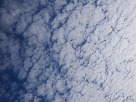 many and strange clouds view of blue sky weather day.