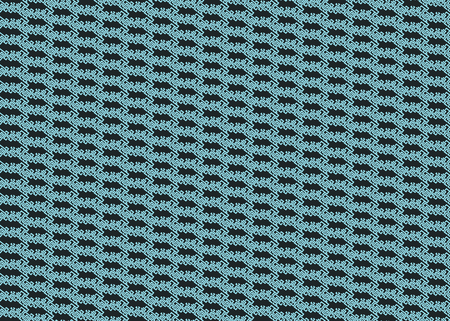 Tangled modern pattern in celtic style. Seamless geometric vector background. Two colors. Turquoise...