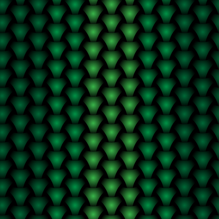 Green Seamless wickerwork triangle surface pattern. Gradient vector graphic. Dragon squama style tilesのイラスト素材