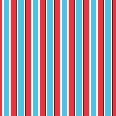 Abstract geometric simple striped seamless pattern in blue red and white, vector backgroundのイラスト素材
