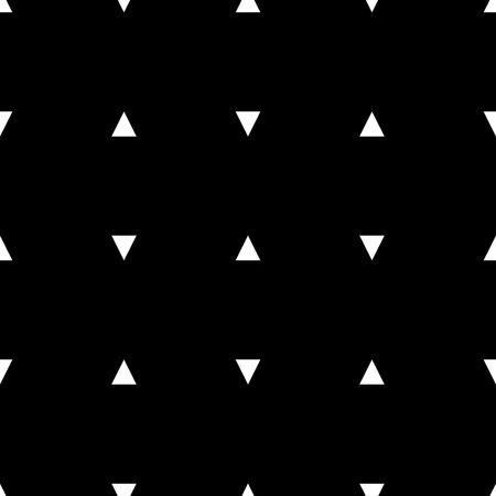 seamless minimalist pattern with triangle, retro vintage design. Memphis group style black and white backgroundのイラスト素材