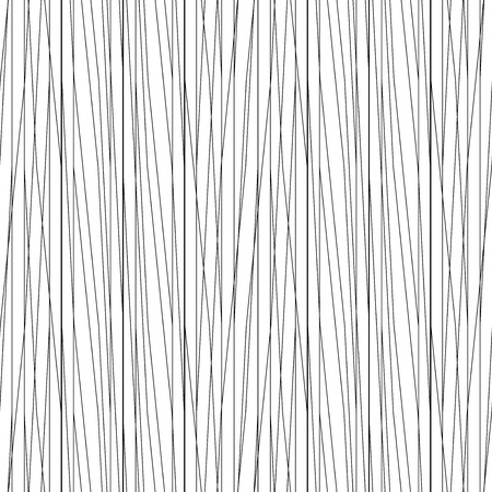 Irregular stripes seamless pattern. Repeating vector texture in black and white colors. thread backgroundのイラスト素材