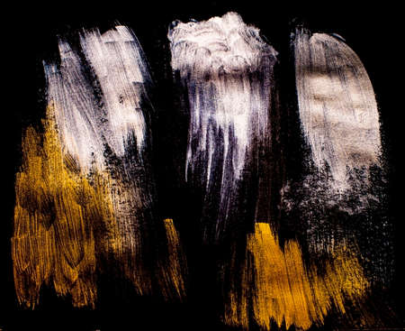 Gold acriliyc paint texture splash abstract image.の写真素材
