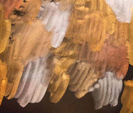 Gold acriliyc paint texture splash abstract image.の写真素材