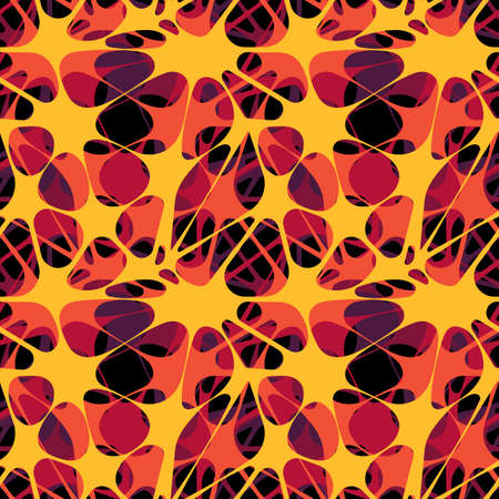 Seamless warm vector pattern. Autumn bright background.のイラスト素材