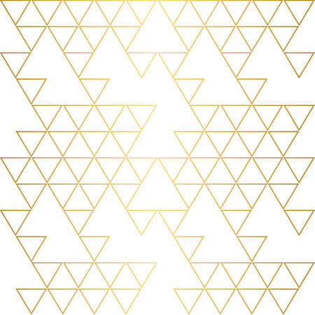 Geometric gold line pattern on white background. Ideal for backgrounds.
