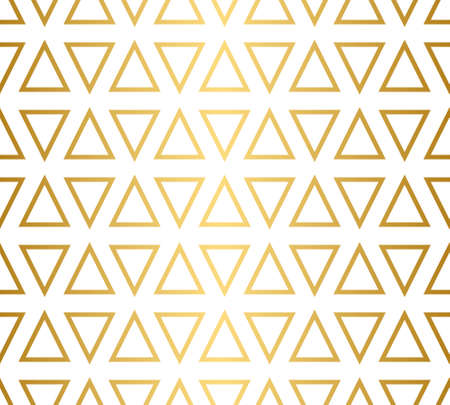 Seamless geometric pattern in gold and white. Ideal for backgrounds.のイラスト素材