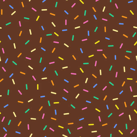 Seamless sprinkles pattern with candy colors. Ideal for backgrounds, wrapping paper, cards, etc.のイラスト素材
