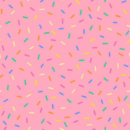 Seamless sprinkles pattern with candy colors. Ideal for backgrounds, wrapping paper, cards, etc.のイラスト素材