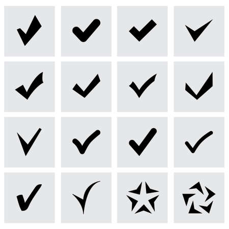 confirm icon set on grey background