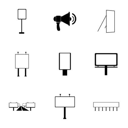 Vector advertisement icon set on white backgroundのイラスト素材