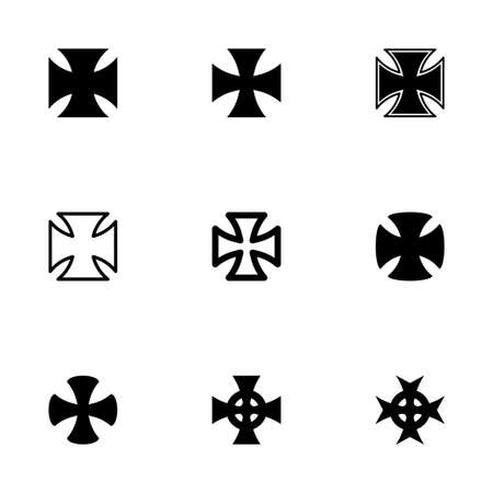 Vector choppers crosses icon set on white backgroundのイラスト素材