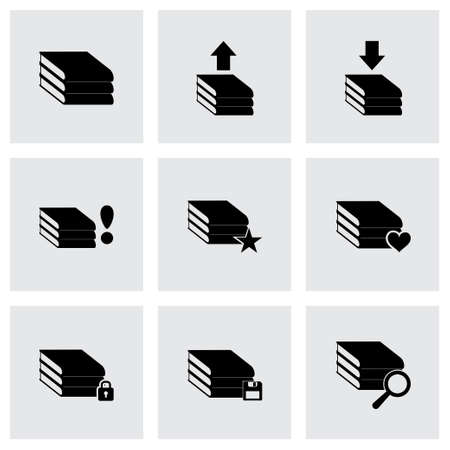 Vector archive icon set on grey backgroundのイラスト素材