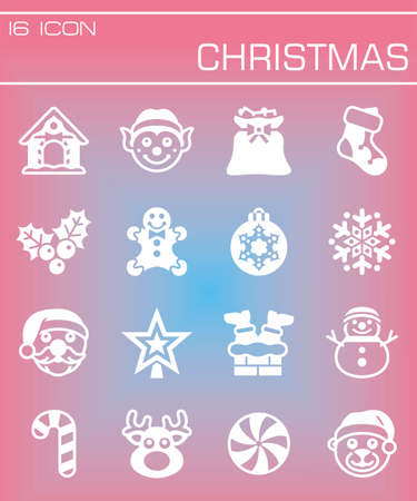Vector Christmas icon setの写真素材