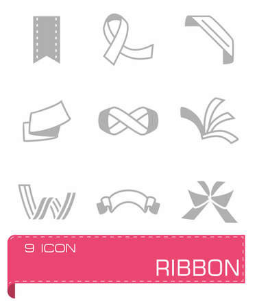 Vector Ribbon icon setのイラスト素材