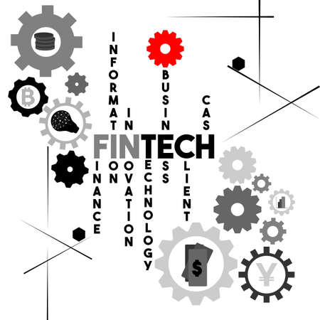 Concept of finance technologies.のイラスト素材