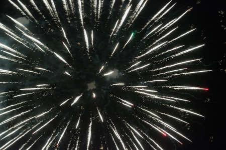 white fireworks displayの写真素材