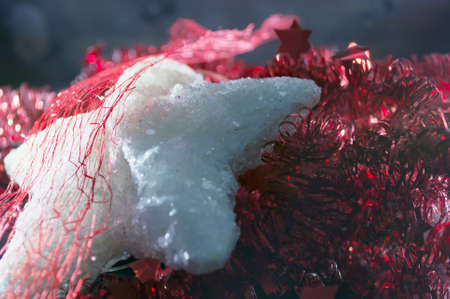 white and red christmas decorの写真素材