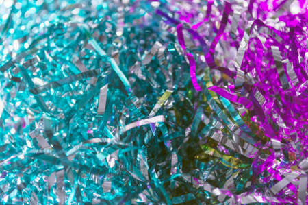 Colored tinsel decoration