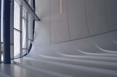 Baku, Azerbaijan, September 02, 2013: Modern white interior of Heydar Aliyev centre