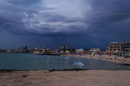Jeju Island, South Korea, september 05, 2019: Storm is about to start at Hyeopjae Beachのeditorial素材