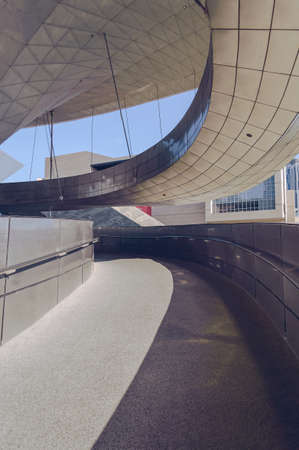 Busan, South Korea September 15, 2019: outdoor upward path to the Busan cinema centreのeditorial素材