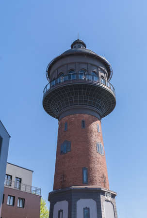 Zelenogradsk, Russia - may 12, 2021: view from below on murarium museum inside former water towerのeditorial素材