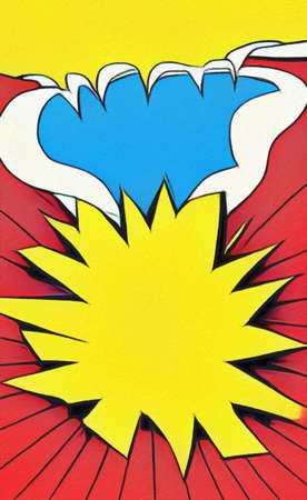 Comic book style abstract digital art. Concept pop art creative design template for graphic...