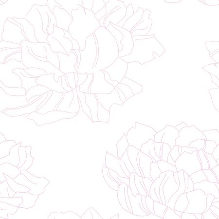 Pion flower vector texture illustrationのイラスト素材