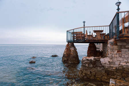 Seaside restaurant terraceの写真素材