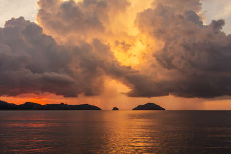 Sunset With Clouds In The Philippines