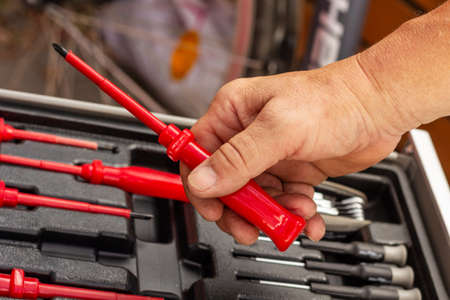 Screwdriver in the hand