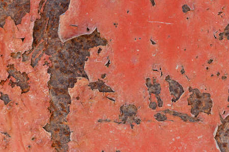 Rusty metal with old paint
