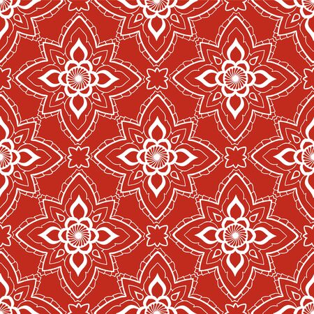 Abstract seamless repeating pattern. Old style motif.のイラスト素材