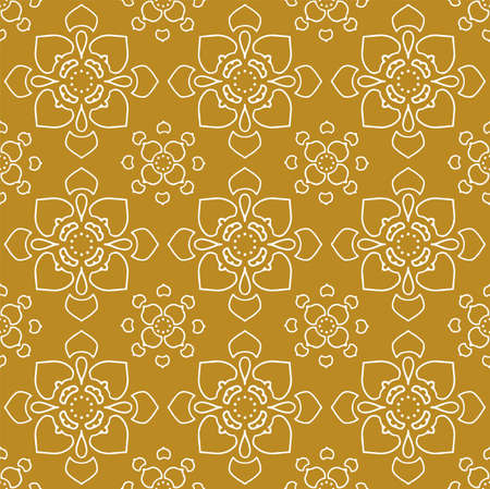 Abstract seamless repeating pattern. Old style motif.のイラスト素材