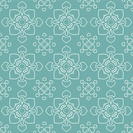 Abstract seamless repeating pattern. Old style motif.のイラスト素材