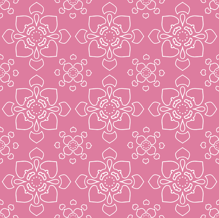 Abstract seamless repeating pattern. Old style motif.のイラスト素材