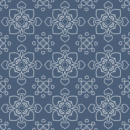 Abstract seamless repeating pattern. Old style motif.のイラスト素材