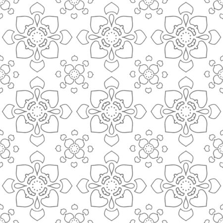 Abstract seamless repeating pattern. Old style motif.のイラスト素材