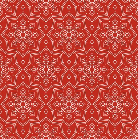 Abstract seamless repeating pattern. Old style motif.のイラスト素材
