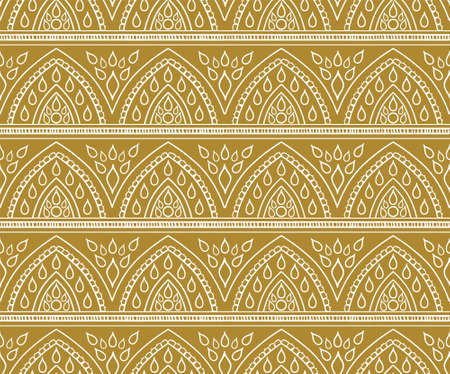 Abstract seamless repeating pattern. Old style motif.のイラスト素材