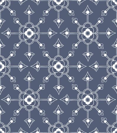 Abstract seamless repeating pattern. Old style motif.のイラスト素材