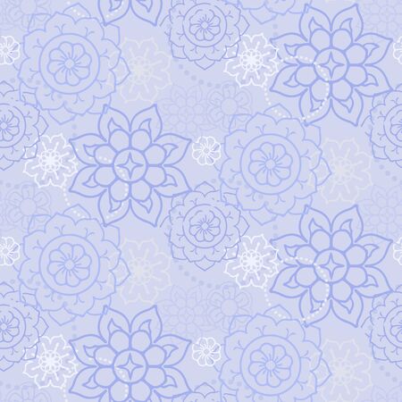 Flowers and Dots Patternのイラスト素材