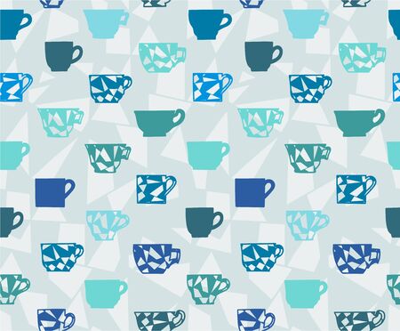Broken Mugs Patternのイラスト素材
