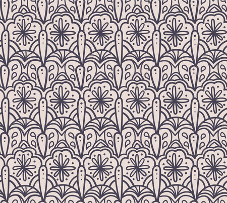 Mehndi Inspired Seamless Pattern. Vector illustration.のイラスト素材