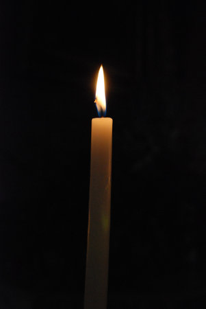 candle in the dark, close-up of a candlelightの写真素材