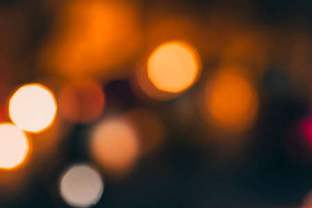 Christmas Tree Lights Bokeh Blurred Out of Focus for background abstract. Festive Gift of Happiness and the New Year celebrations.の写真素材
