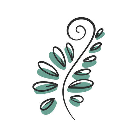 abstract green leafのイラスト素材